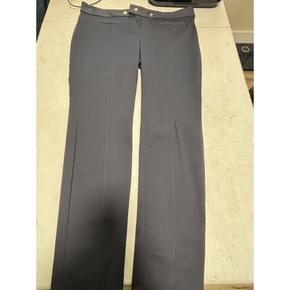 Alfani Women's Dress Pants Size 10p Black Straight‎ Leg Design Flat Front Jeans